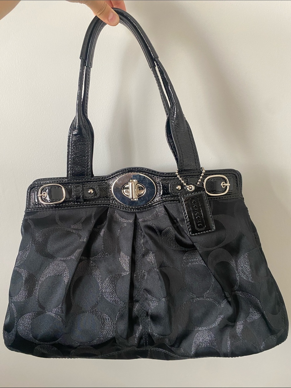 Coach Black Signature Shoulder Bag